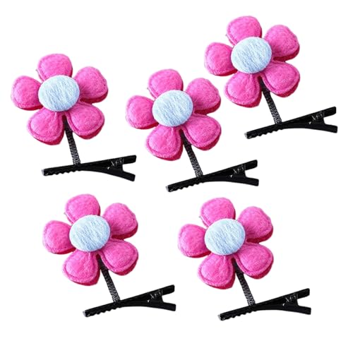 Rostbeständiges Haar-Accessoire, leichter Clip, sicher hier ist ein Produkttitel für Kinder, lustiges Frühlingsdesign, Pin-Set, Rosenrot, 5 Stück von SHINROAD