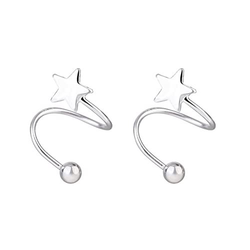 SHINROAD 1 Paar Mädchen-Ohrringe, Geschenk, trendige, verdrehte Damen-Ohrringe, Edelstahl, Sekundärer Stein von SHINROAD