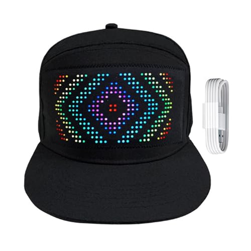 SHINROAD Anpassbare Meldung Kopfwege LED -Hut Pixel Bildschirmkappe Schwarz SHINROAD Anpassbare Meldung Kopfwege LED -Hut Pixel Bildschirmkappe Schwarz von SHINROAD