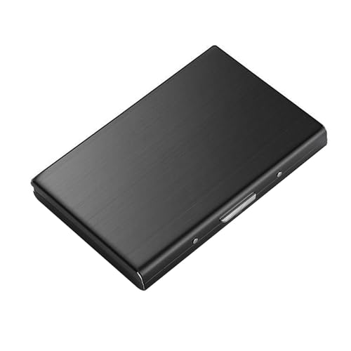SHINROAD Edelstahl-Kreditkartenhalter Slim Metal Case RFID Blocking Wallet für bis zu 10 Karten Leichter tragbarer Organisator Compact Anti-Diebstahl Schwarz von SHINROAD