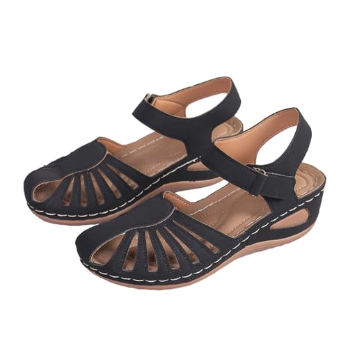 SHINROAD Frauen Anti-Rutsch-Sandalen Leichte atmungsaktiv Schwarz 40 von SHINROAD