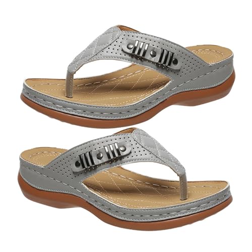 SHINROAD Frauen mit niedrigen Absätzen Atmungsbewegungen atmungsaktiver Gummi -Sohle -Sommer -Sommer -Sandalen elegante Hausschuhe bequem Grau 38 SHINROAD Frauen mit niedrigen Absätzen Atmungsbewegungen atmungsaktiver Gummi -Sohle -Sommer -Sommer -Sandalen elegante Hausschuhe bequem Grau 38 von SHINROAD