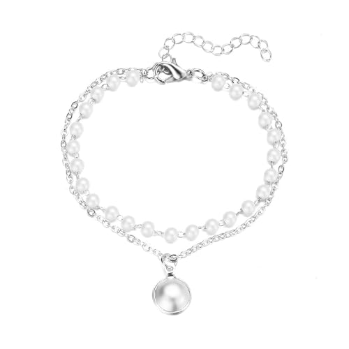 SHINROAD Halskette im Vintage-Stil, Retro-Kunstperlen, handgefertigt, für Damen, verstellbare Legierung, Nachahmung, Schmuck, Geburtstag, Metalllegierung, Sekundärer Stein von SHINROAD