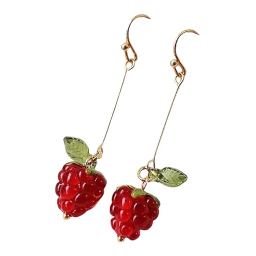 SHINROAD Obstohrringe Himbeerform für Frauen künstlicher Kristall Quasten Hängende Haken Alltagspartys Freizeit Outfits Bunt C von SHINROAD