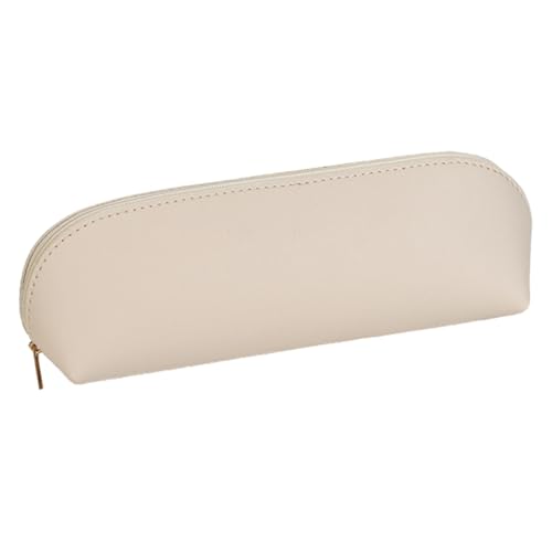 SHINROAD Schreibweichbeutel wasserdichte Bleistifthülle wasserdichte Kunstlederstifte Hülle Langlebiger Schreibwarenspeicher für die Heimschule Beige von SHINROAD