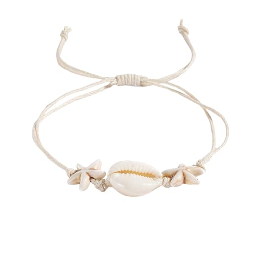 SHINROAD Sommermuschel-Schmuck, Muschel-Armband mit Seestern-Anhänger, Bohemian-Stil, Strandschmuck, Muschel, Sekundärer Stein SHINROAD Sommermuschel-Schmuck, Muschel-Armband mit Seestern-Anhänger, Bohemian-Stil, Strandschmuck, Muschel, Sekundärer Stein von SHINROAD