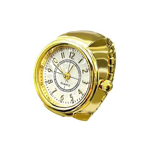 SHINROAD Trendige Fingeruhr, Ringuhr, elegante elastische Fingeruhr mit klarem, rundem Zifferblatt, perfektes Valentinstagsgeschenk, a, Zifferblatt-Stil von SHINROAD