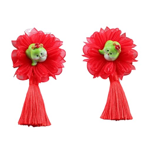 Schleife Haarnadel Clip Baby Schlange Haarspange Kinder Haarspangen Set mit Schleife Quaste Schlangen Design Festlicher Haarschmuck für Kinder D von SHINROAD