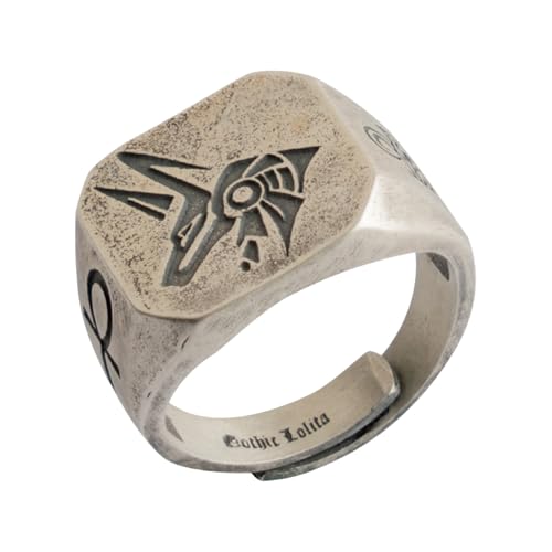 Schutz Augenschmuck von Horus Magic Ring Männer öffnen Götter Ägypten Augen kaltes Stil Retro Einstellbarer polierter Fester Party Club Finger B von SHINROAD