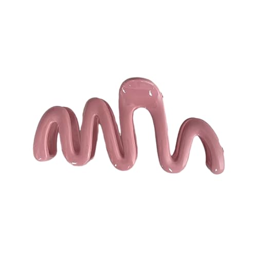 Starke Halt Haar Klaue Clip Wavy Candy Farbe Non Slip Elegant Große Frauen Lange Dicke Dünne Lockige Klemme Mode Zubehör Rosa von SHINROAD