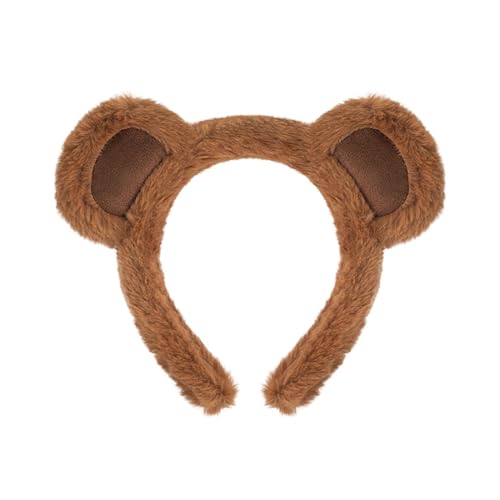 Stirnband Party Prop Cartoon Ohr Bär Haarreifen mit Plüsch Nase Elastische Fliege Runder Schwanz Spaß für Mädchen Cosplay Halloween Partys E von SHINROAD