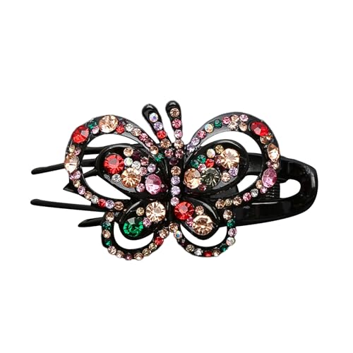Strass-Inlay Hair Clip Schmetterlinge Luxus Elegante Frisur Dekoration für Frauen Nicht-Schlupf-Ente in Rechnung gestellt Klemm Mode Mehrfarbig von SHINROAD