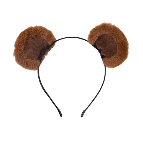 Streifenhörnchen Cosplay Zubehör Ohr Stirnband Plüsch Bär Dekor Mädchen Kopfbedeckung Elastisches Design Tiermotiv Braun von SHINROAD