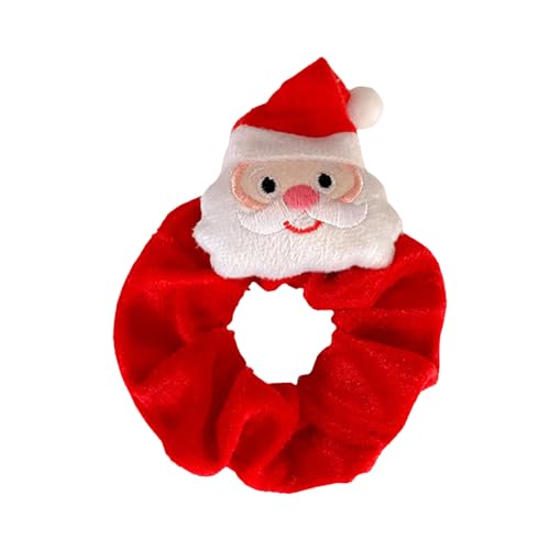 Weihnachten Haarschmuck Festliche Samt Haargummis Plüsch Puppe Seil Elch Weihnachtsmann Elastisches Stirnband Weihnachten A von SHINROAD