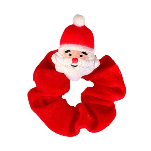 Weihnachten Haarschmuck Festliche Samt Haargummis Plüsch Puppe Seil Elch Weihnachtsmann Elastisches Stirnband Weihnachten C von SHINROAD