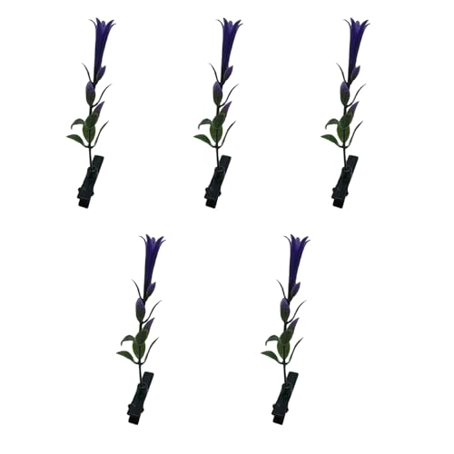 Wunderliche Haardekorationen 5pcs Frauen Clips Set 3D Blumendekoration Anti-Schlupf-Design Leichtes Haarnadel Bunte Pflanzenzubehör Skurry Pilz F von SHINROAD