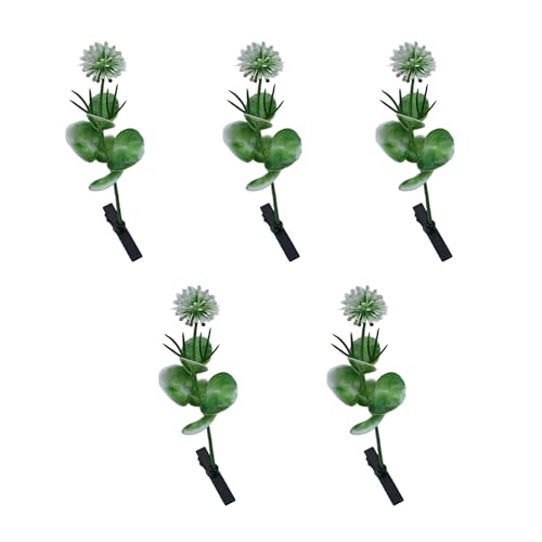 Wunderliche Haardekorationen 5pcs Frauen Clips Set 3D Blumendekoration Anti-Schlupf-Design Leichtes Haarnadel Bunte Pflanzenzubehör Skurry Pilz ich von SHINROAD