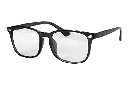 SHINU Herren Brille Blaulicht blockierende Computerbrille Orange Gelb Klare Gläser Brille Hellblau Brille 3 Blockierrate, Sh068c5 Klar, Medium von SHINU