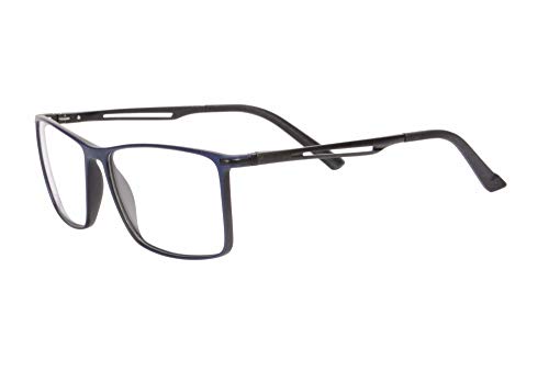 SHINU Lesebrille 2.5 TR90 Ultraleichte Blaue Lichtschutzbrille fuer UV-Schutz Maenner/Frauen Schwarz-RG25(C5,anti-blau,275) von SHINU