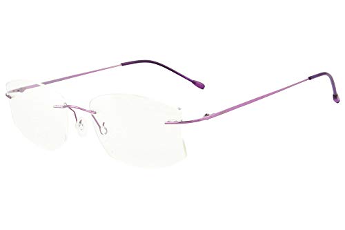 SHINU Titanium Randloser Rahmen MR-7 Blaulichtblocker Kundenspezifische Kurzsichtige Brille-NS1023 von SHINU