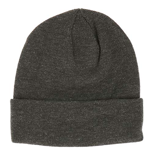 SHIPITNOW Dunkelgraue Anthrazit Herren oder Damen Wintermütze Einfarbig - Basic Strickmütze ohne Bommel - 100% Acryl Beanie- Einfaches und klassisches Mützen ohne Marke - Einheitsgröße von SHIPITNOW