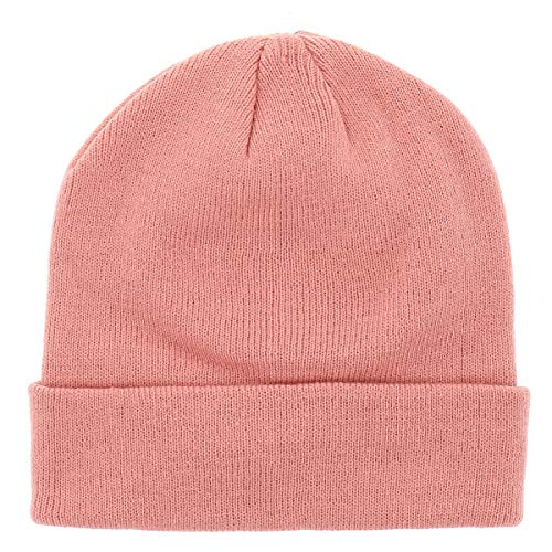 SHIPITNOW Manner rosa Herren oder Damen Wintermütze Einfarbig - Basic Strickmütze ohne Bommel - 100% Acryl Beanie- Einfaches und klassisches Mützen ohne Marke - Einheitsgröße von SHIPITNOW