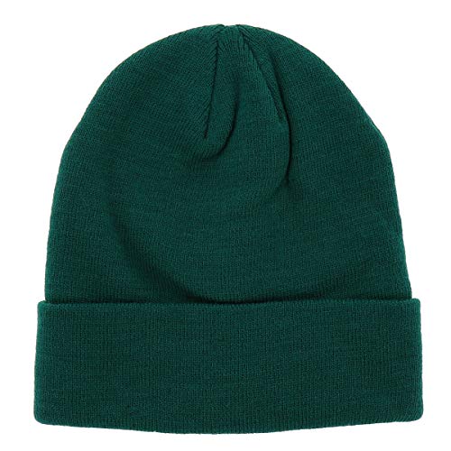 SHIPITNOW Tannen grüne Herren oder Damen Wintermütze Einfarbig - Basic Strickmütze ohne Bommel - 100% Acryl Beanie- Einfaches und klassisches Mützen ohne Marke - Einheitsgröße von SHIPITNOW