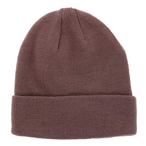 SHIPITNOW Taupegraue Herren oder Damen Wintermütze Einfarbig - Basic Strickmütze ohne Bommel - 100% Acryl Beanie- Einfaches und klassisches Mützen ohne Marke - Einheitsgröße von SHIPITNOW