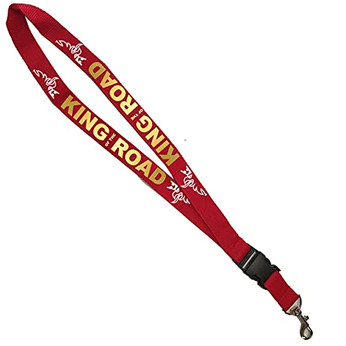 SHIRT-TO-GO Schlüsselband Lanyard rot inkl ClipLock,Aufdruck gold Scania King of the Road von SHIRT-TO-GO