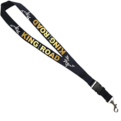 SHIRT-TO-GO Schlüsselband Lanyard schwarz inkl ClipLock, Aufdruck gold Scania King of the Road von SHIRT-TO-GO