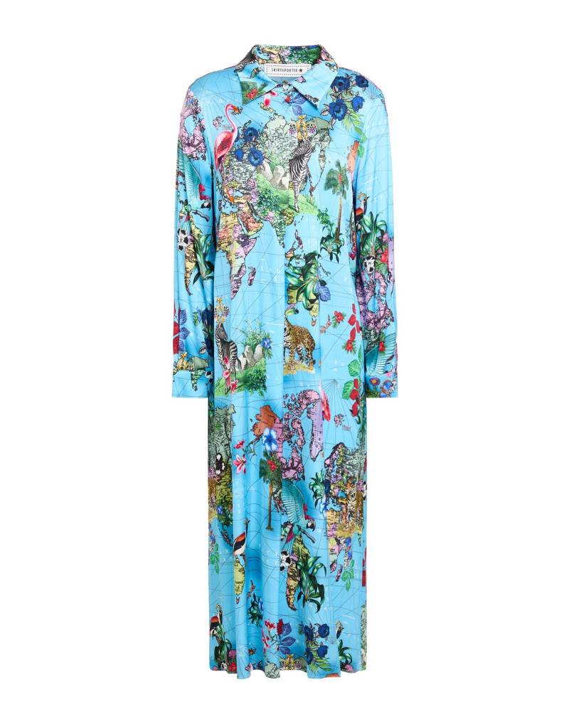 SHIRTAPORTER Midi-kleid Damen Azurblau von SHIRTAPORTER