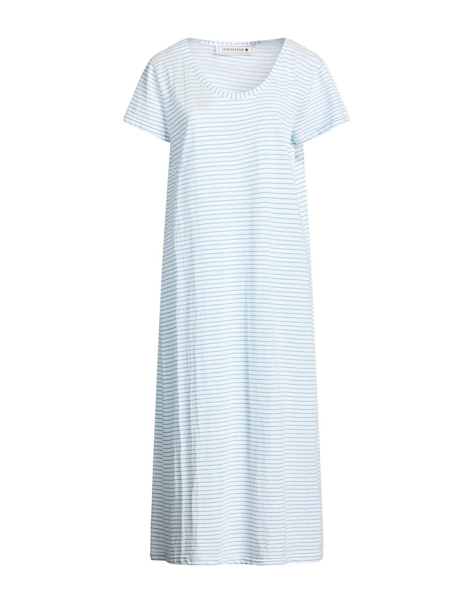 SHIRTAPORTER Midi-kleid Damen Azurblau von SHIRTAPORTER