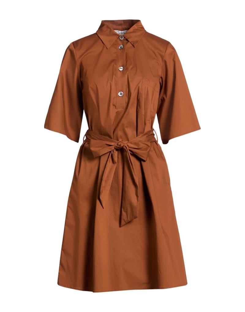 SHIRTAPORTER Midi-kleid Damen Braun von SHIRTAPORTER