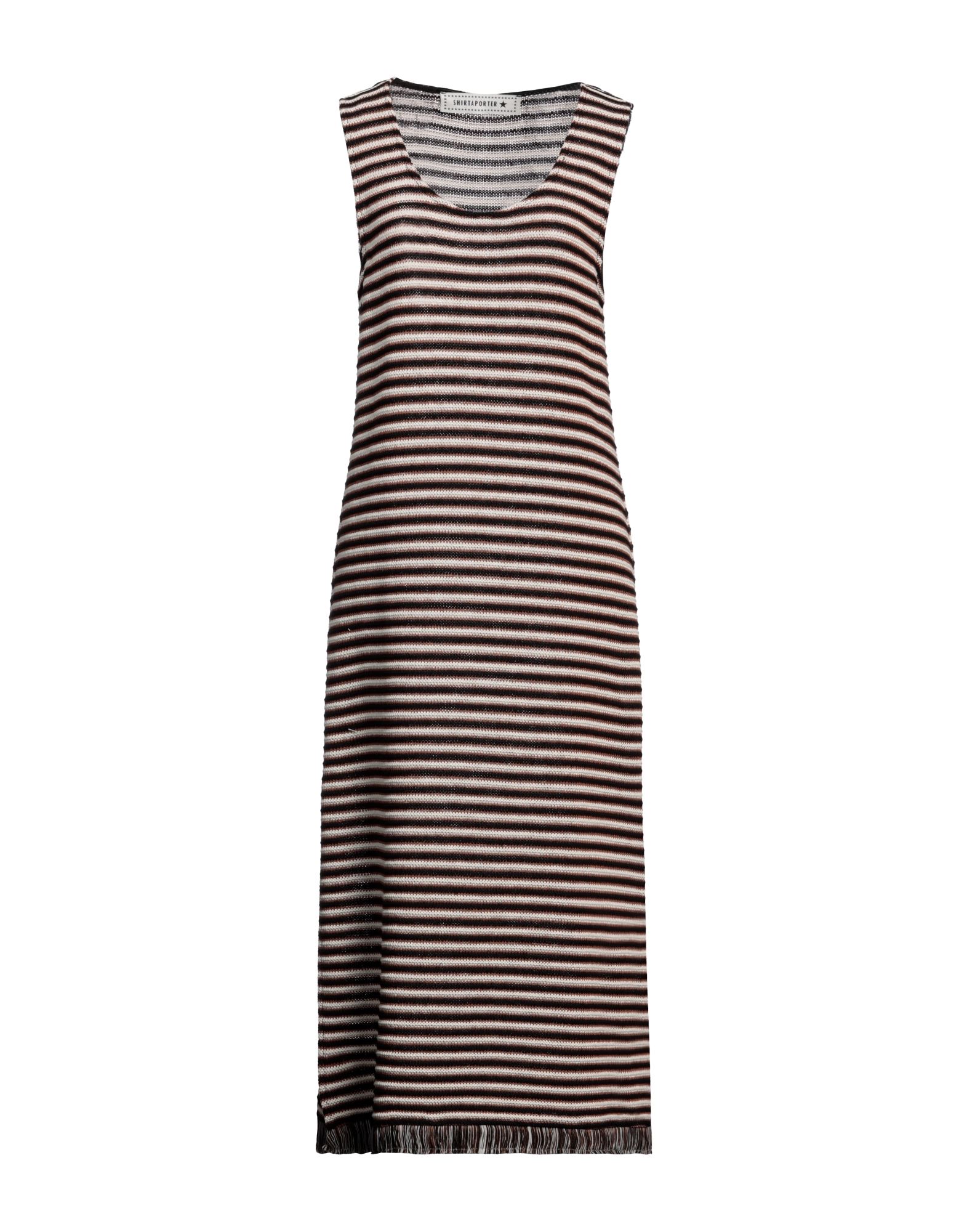 SHIRTAPORTER Midi-kleid Damen Braun von SHIRTAPORTER