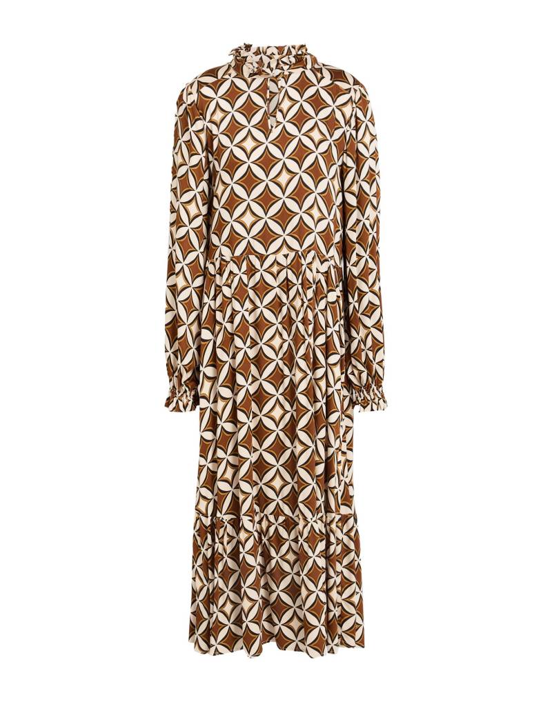 SHIRTAPORTER Midi-kleid Damen Braun von SHIRTAPORTER