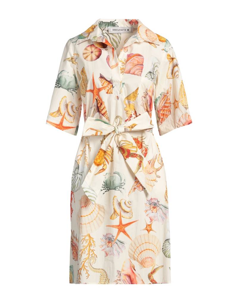 SHIRTAPORTER Midi-kleid Damen Cremeweiß von SHIRTAPORTER