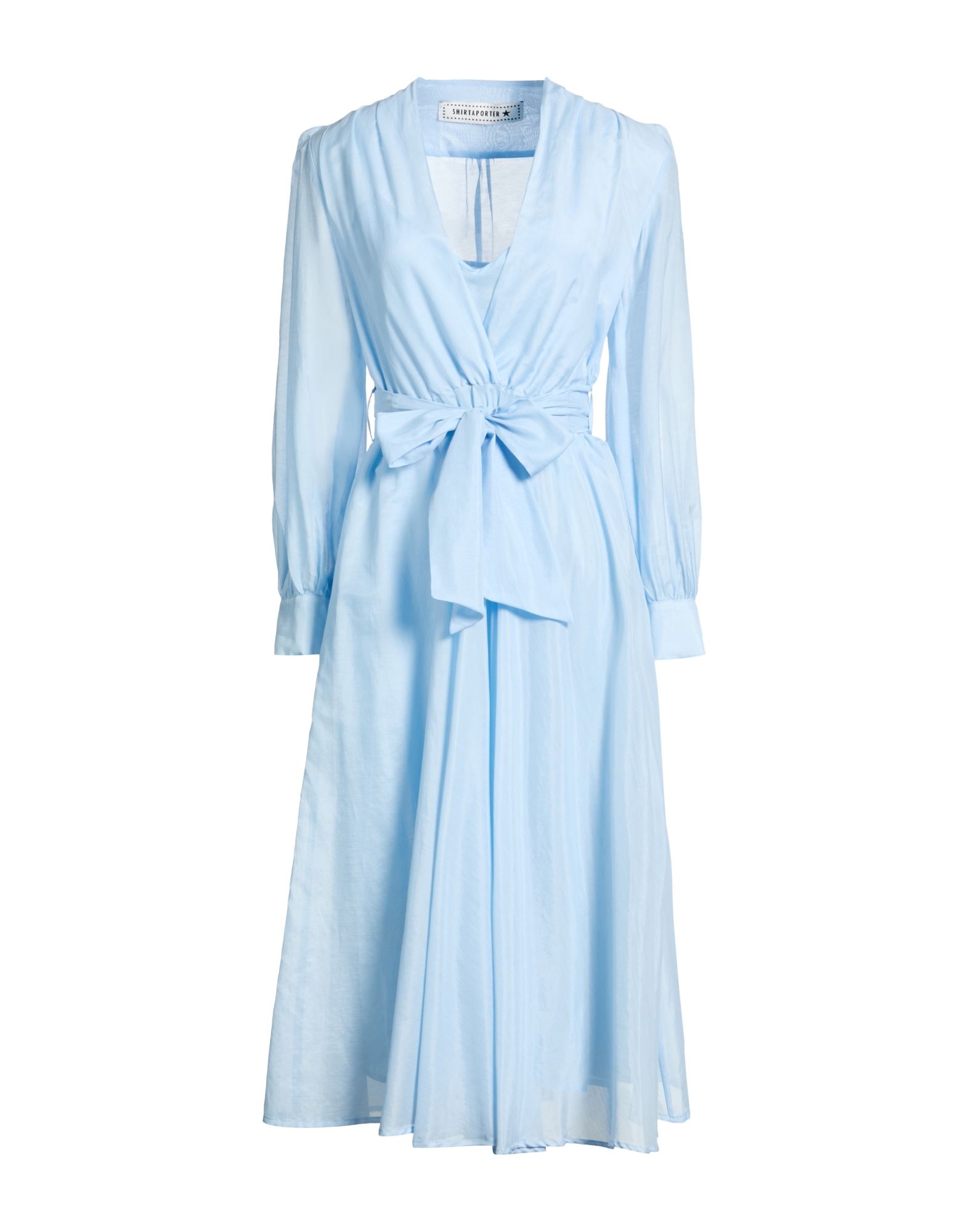 SHIRTAPORTER Midi-kleid Damen Hellblau von SHIRTAPORTER