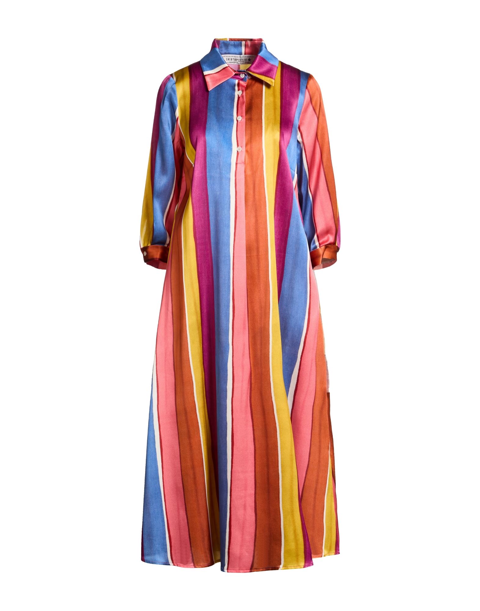 SHIRTAPORTER Midi-kleid Damen Rostrot von SHIRTAPORTER