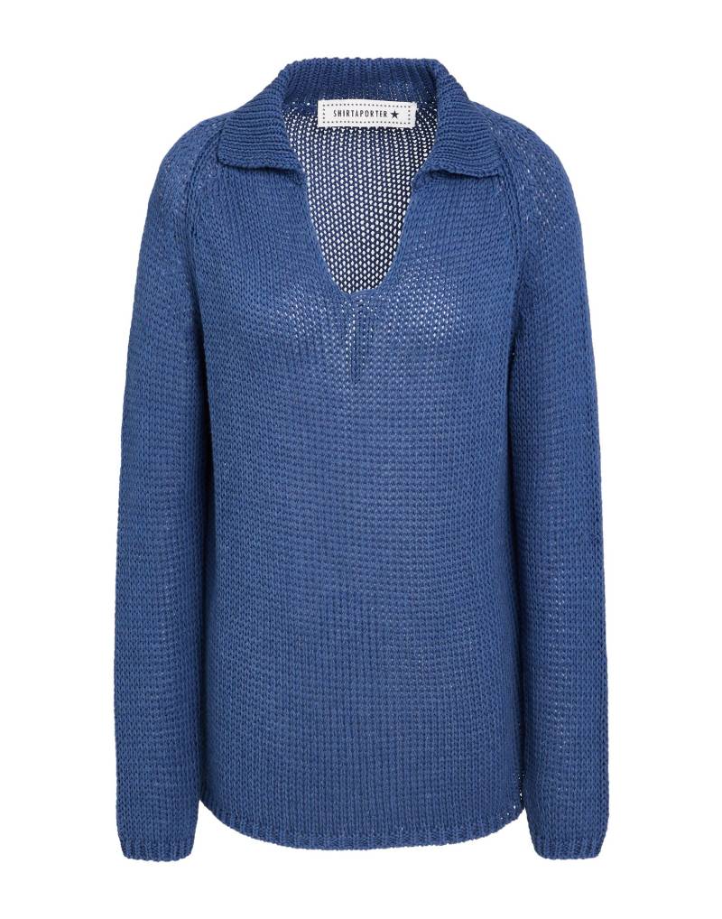 SHIRTAPORTER Pullover Damen Taubenblau von SHIRTAPORTER