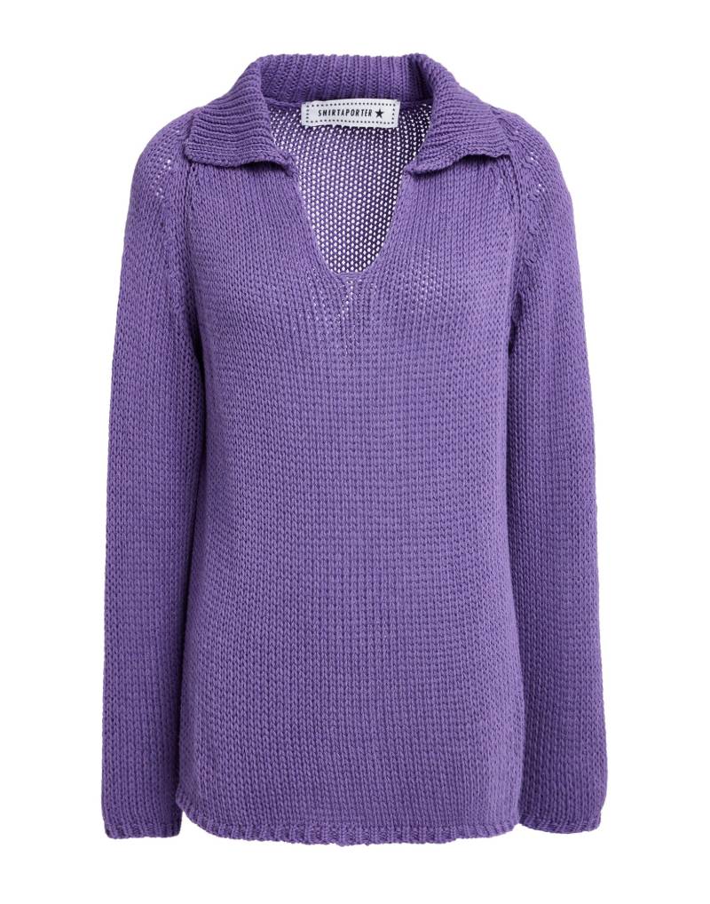 SHIRTAPORTER Pullover Damen Violett von SHIRTAPORTER