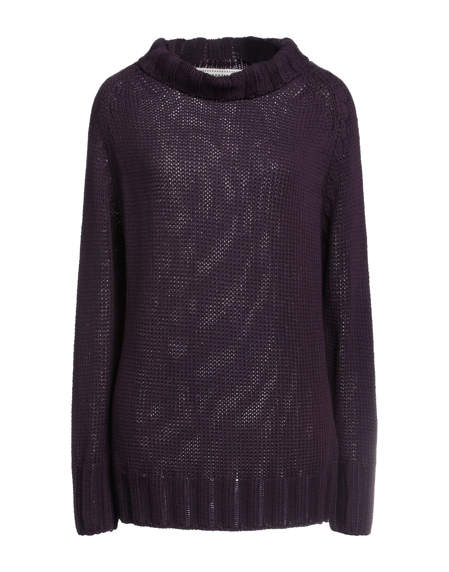 SHIRTAPORTER Rollkragenpullover Damen Dunkelviolett von SHIRTAPORTER