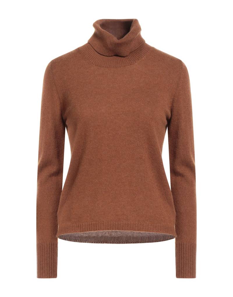 SHIRTAPORTER Rollkragenpullover Damen Lederfarben von SHIRTAPORTER