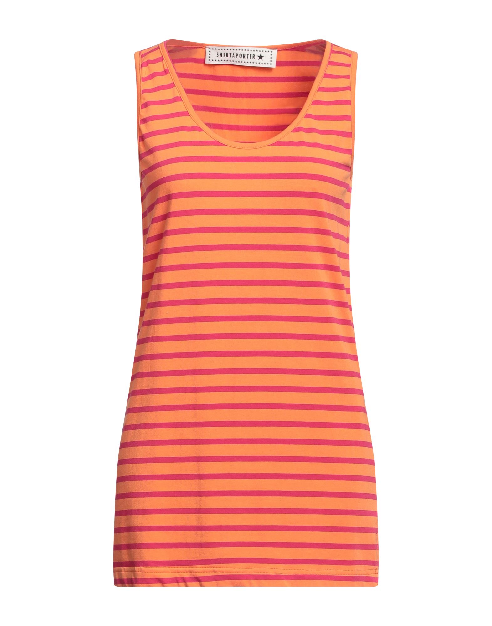 SHIRTAPORTER Tank Top Damen Orange von SHIRTAPORTER