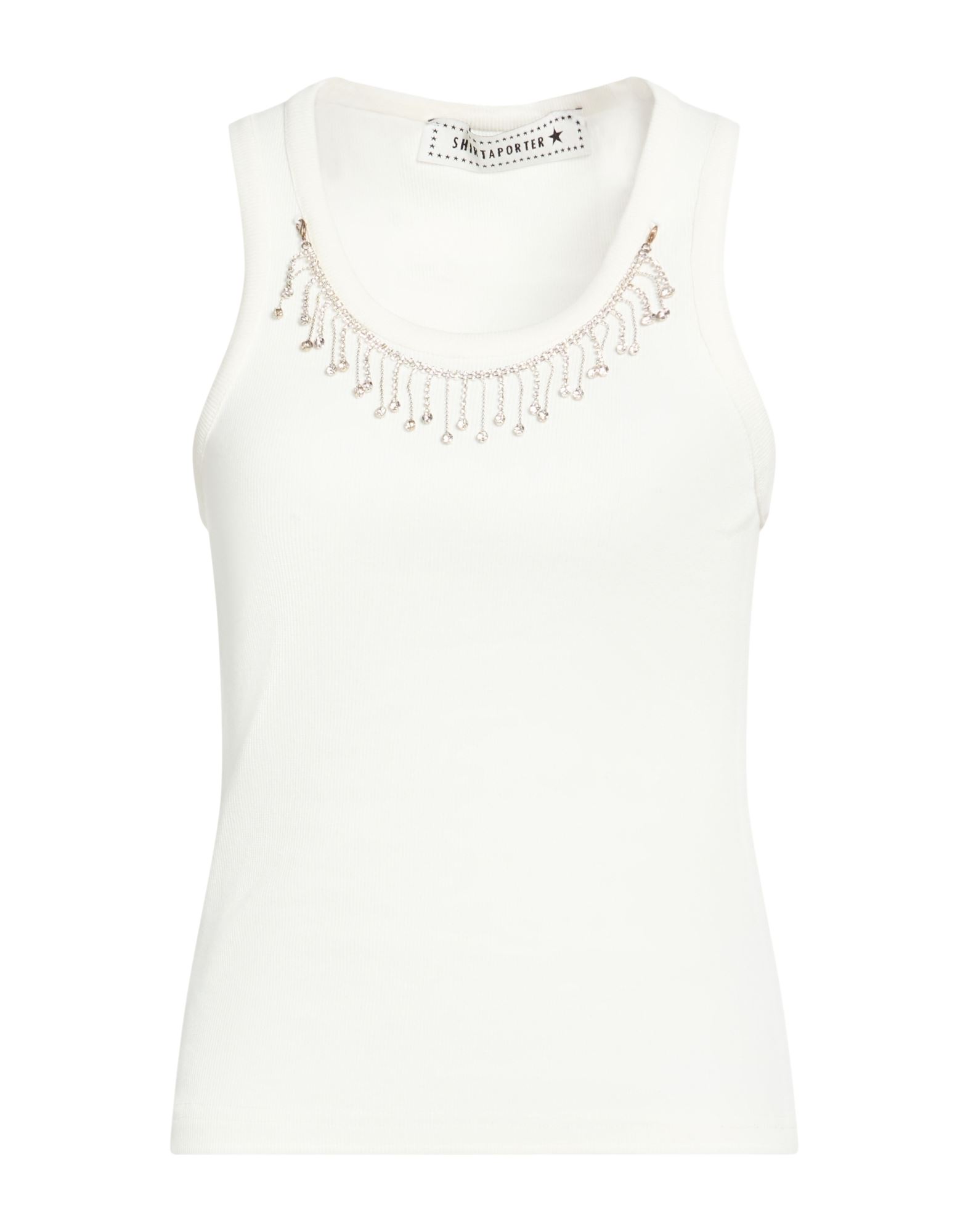 SHIRTAPORTER Tank Top Damen Weiß von SHIRTAPORTER
