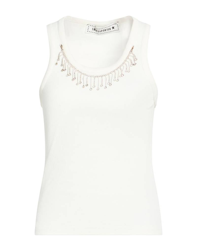 SHIRTAPORTER Tank Top Damen Weiß von SHIRTAPORTER