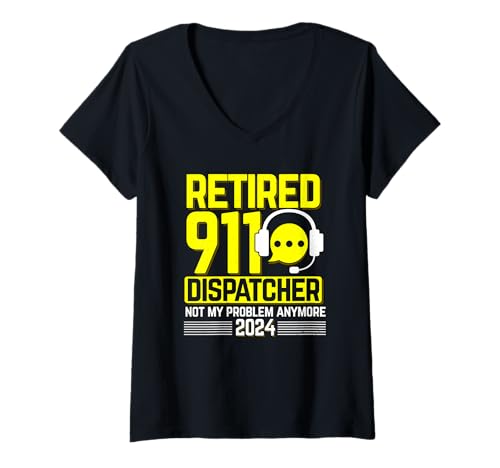 Damen Ruhestand 911 Dispatcher 2024 Notversand Ruhestand T-Shirt mit V-Ausschnitt Damen Ruhestand 911 Dispatcher 2024 Notversand Ruhestand T-Shirt mit V-Ausschnitt von SHIRTSIDE Retired 911 Dispatcher 2024
