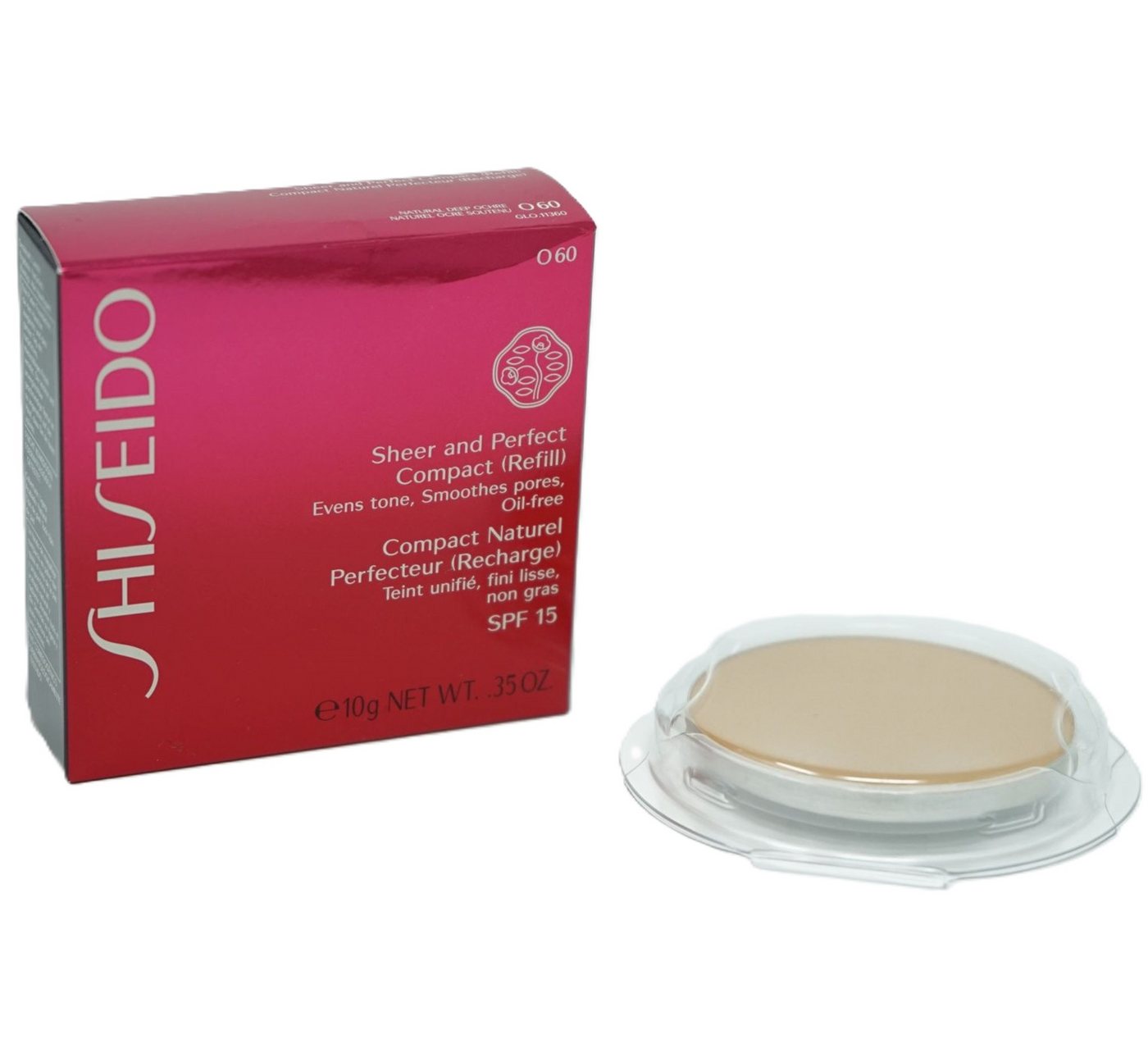SHISEIDO Duft-Set Shiseido Sheer and Perfect Compact O60 Natural Deep Ochre 10g von SHISEIDO