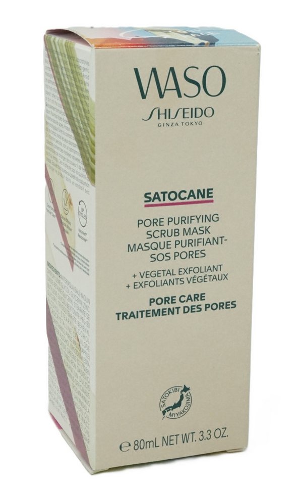 SHISEIDO Gesichtsmaske Shiseido Waso Satocane Pure Scrub Mask Peeling Maske 80 ml von SHISEIDO