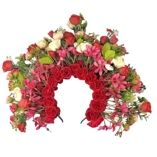 SHITINGRM Blumenstirnbänder für Damen, Braut, Blume für Hochzeit, Party, Zubehör, Blumengirlanden, Haarkranz, Blumenstirnbänder SHITINGRM Blumenstirnbänder für Damen, Braut, Blume für Hochzeit, Party, Zubehör, Blumengirlanden, Haarkranz, Blumenstirnbänder von SHITINGRM