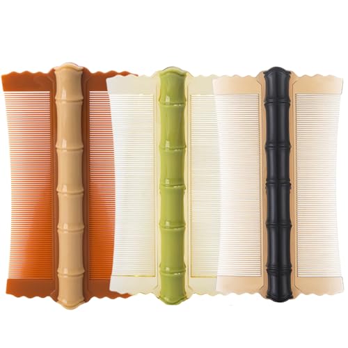 Läuse Kammschuppenkamm 3PCS PP Bambus-Styling doppelseitige feine Zähne Läuse Kamm Dicke Haare Flohmand bequemer Läusepinsel für Kinder Erwachsene 4,9x2,8 Zoll von SHITOOMFE